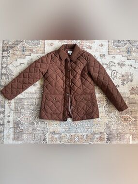 Time and Tru Quilted Brown Puffer Jacket